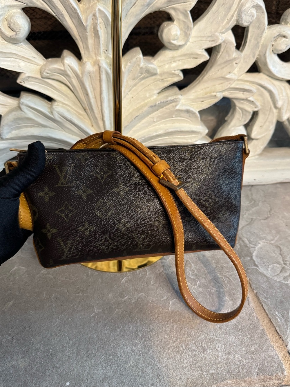 Louis Vuitton Monogram Trotteur Crossbody with Certificate of Authenticity
